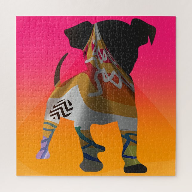 Puzzle Cachorro con una bufanda (Vertical)