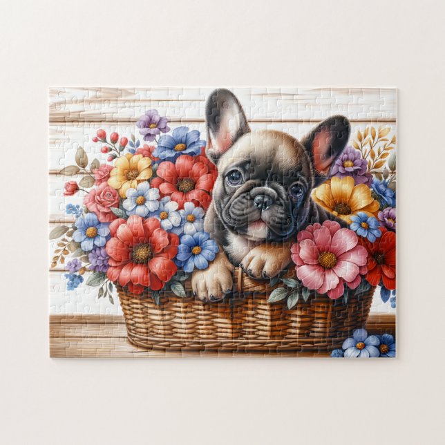 Puzzle Cachorro de Bulldog Francés (Horizontal)