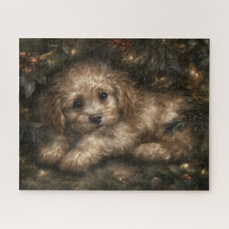 Puzzle Cachorro de Poodle de Navidad