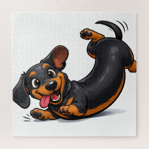 Puzzle Cachorro juguetón de raza Dachshund 