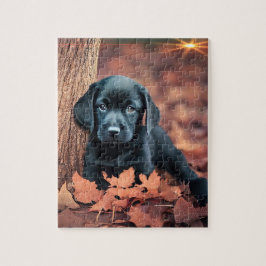 Puzzle Cachorro negro de laboratorio
