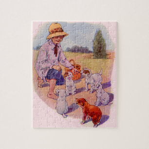 Puzzle Cachorros de alimentación de los años 1930