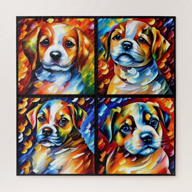 Puzzle Cachorros estilizados (Vertical)