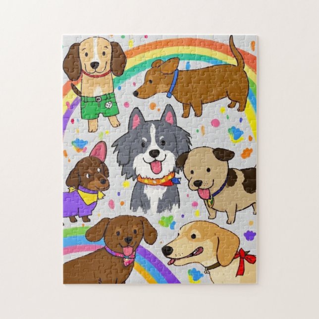 Puzzle Cachorros juguetones (Vertical)