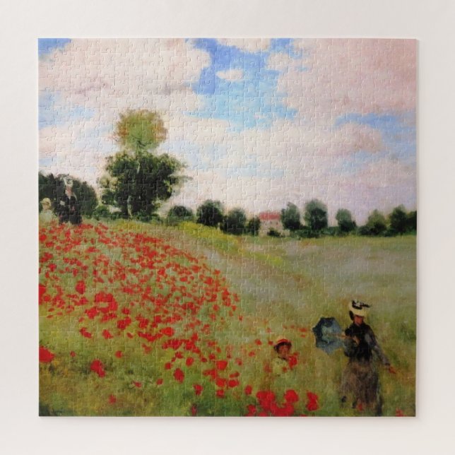 Puzzle Cachorros rojos de Monet - Parasol de campo de ado (Vertical)