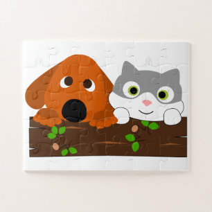 Puzzle Cachorros y gatitos