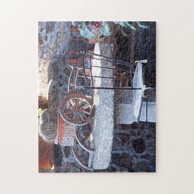 Puzzle Cacti en una mesa de piedra (Vertical)