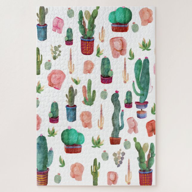 Puzzle Cactus and Butts (Vertical)