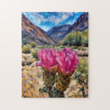 Cactus Beavertail Bloom Canyon Negro