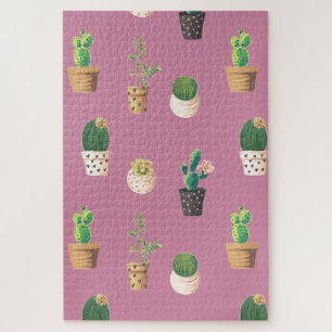 Puzzle Cactus exitosos de danza verde en ollas