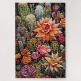 Puzzle Cactus Garden Embroidery