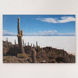 Puzzle Cactus gigante en Salar de Uyuni en Bolivia