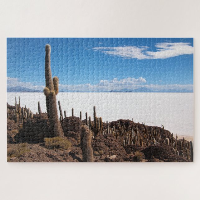 Puzzle Cactus gigante en Salar de Uyuni en Bolivia (Horizontal)