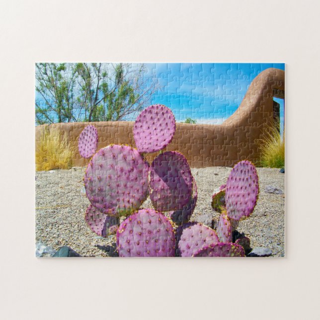 Puzzle Cactus Morado Nuevo México. (Horizontal)