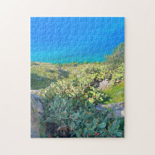 Puzzle Cactus Nafplion Grecia a orillas del mar