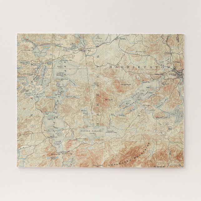 Puzzle Cadena del lago Saranac (lagos inferiores, mediano (Horizontal)