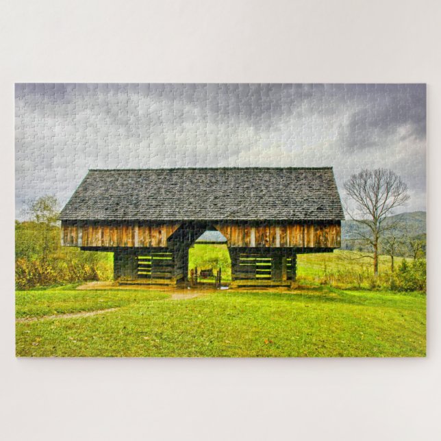 Puzzle Cades Cove Cantipalanca Barn Fotografía de Viaje (Horizontal)