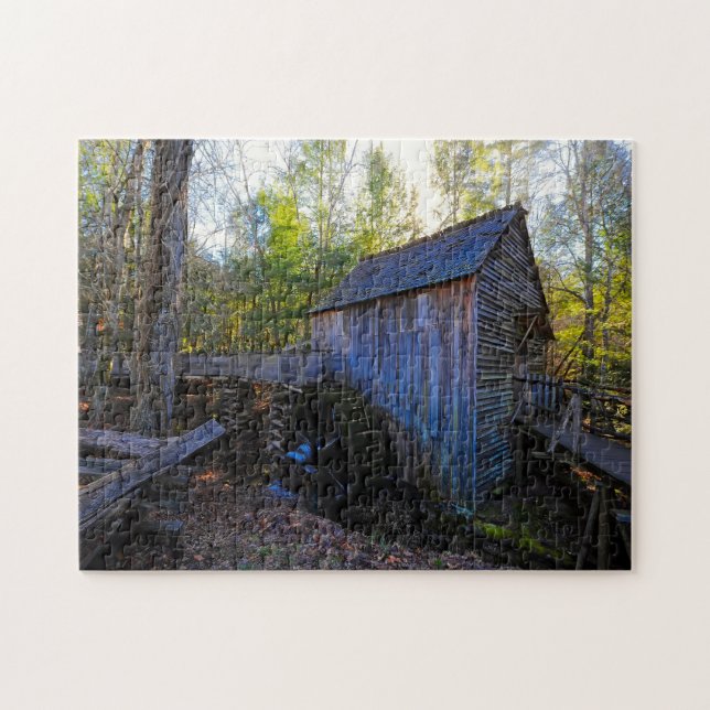Puzzle Cades Cove Montañas Ahumadas. (Horizontal)