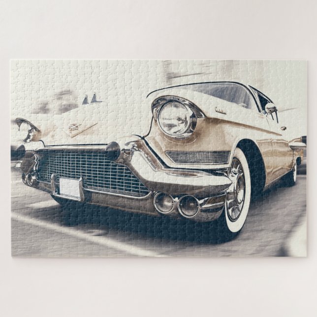 Puzzle Cadillac clásico americano (Horizontal)