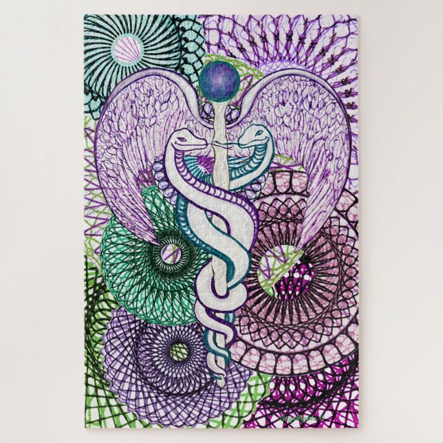 Puzzle Caduceus (Vertical)