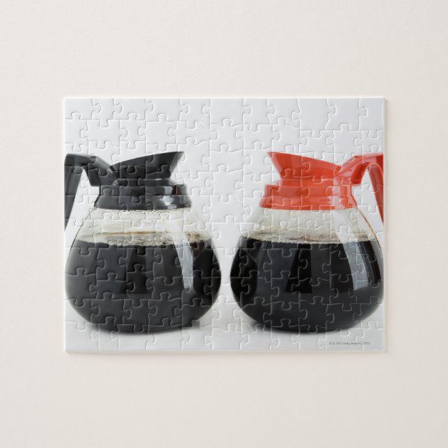 Puzzle Caf y Decaf. Cafés en blanco. (Horizontal)
