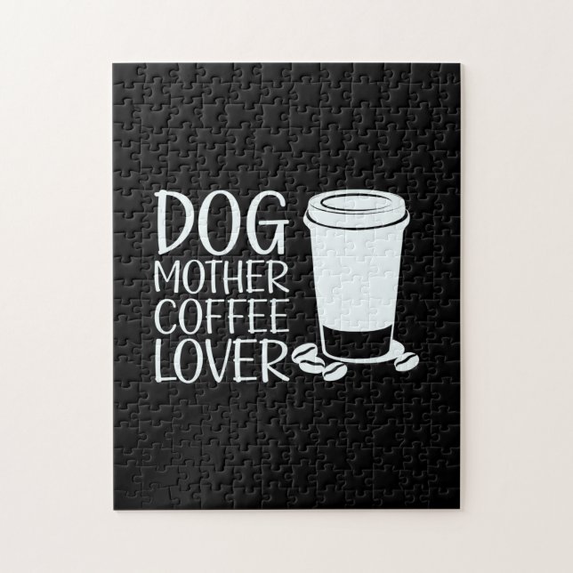 Puzzle Café Art Dog Madre Café Lover (Vertical)