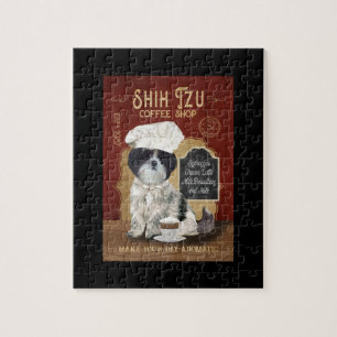 Puzzle Café de perro Shih Tzu