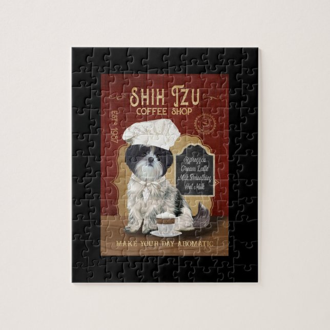 Puzzle Café de perro Shih Tzu (Vertical)