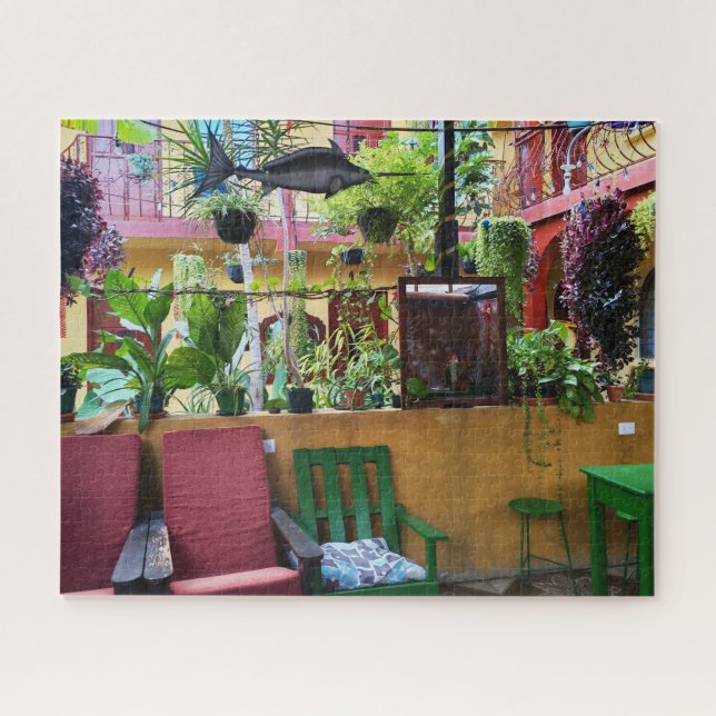 Puzzle Café del Patio al Aire Libre (Horizontal)