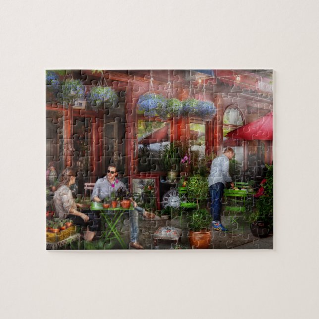 Puzzle Café - Hoboken, NJ - Un día al aire libre (Horizontal)