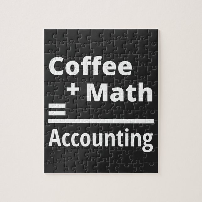 Puzzle Café + matemáticas = contabilidad (Vertical)
