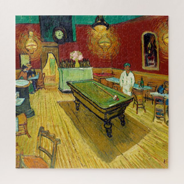 Puzzle Cafe nocturno - Arte de pintura Vincent van Gogh (Vertical)
