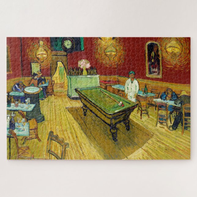 Puzzle Cafe nocturno - Arte de pintura Vincent van Gogh (Horizontal)
