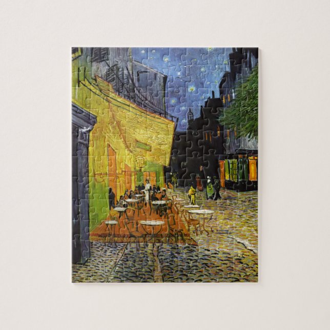 Puzzle Cafe Terrace en la Noche Pintura de Arte Van Gogh (Vertical)