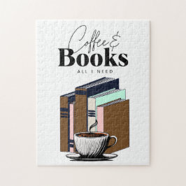 Puzzle Café y libros antiguos | Todo lo que necesito arte