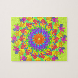 Puzzle Caída de hojas en otoño (arte abstracto)