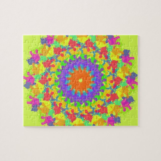 Puzzle Caída de hojas en otoño (arte abstracto) (Horizontal)