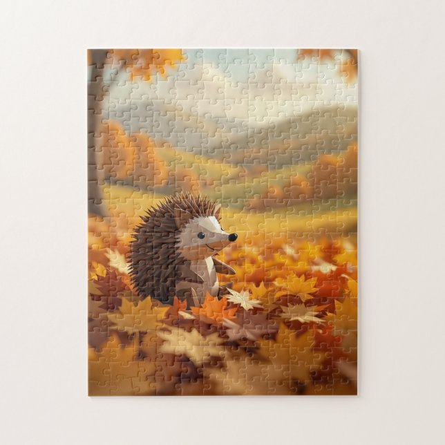 Puzzle Caída estacional de Origami Hedgehog Fun (Vertical)