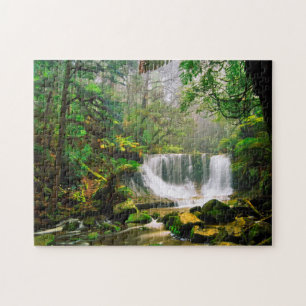 Puzzle Caídas de la herradura rodeadas por la selva