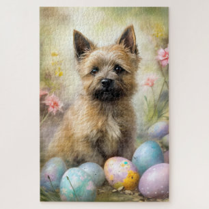 Puzzle Cairn Terrier con vacaciones en Pascua