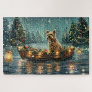 Puzzle Cairn Terrier Festivo Viaje de Navidad
