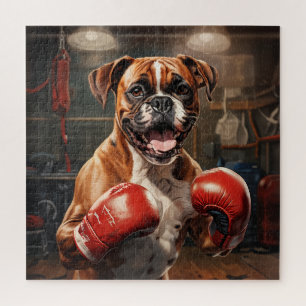 Puzzle Caja de práctica de perros Boxer en la cosecha de 
