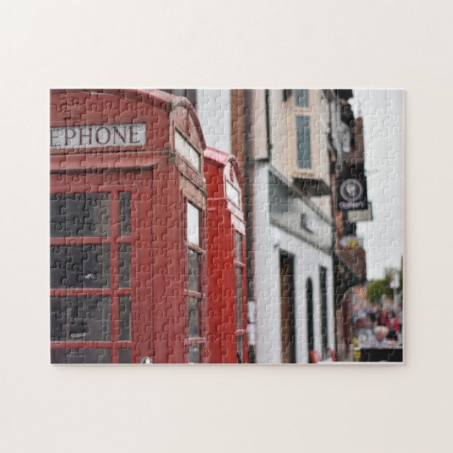 Puzzle Caja de teléfono roja Stratford Upon Avon England  (Horizontal)