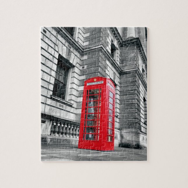 Puzzle Caja roja del teléfono de Londres - 8x10 - 110 PC (Vertical)