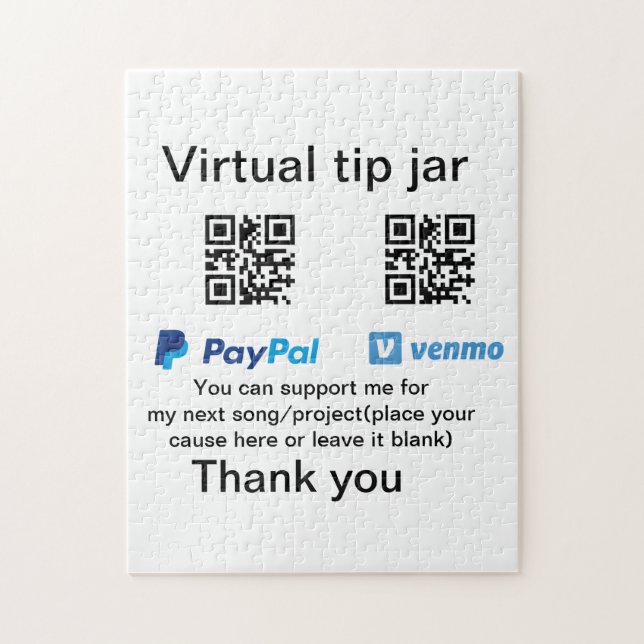 Puzzle Caja virtual de ayuda a través de código q donació (Vertical)