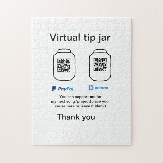 Puzzle Caja virtual de ayuda a través de código q donació (Vertical)