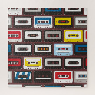 Puzzle Cajas de audio antiguas, fondo sin inconvenientes.