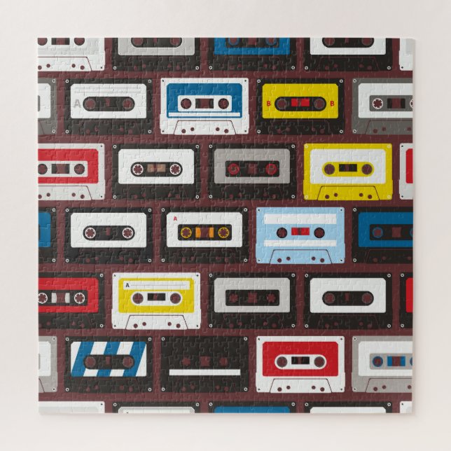 Puzzle Cajas de audio antiguas, fondo sin inconvenientes. (Vertical)
