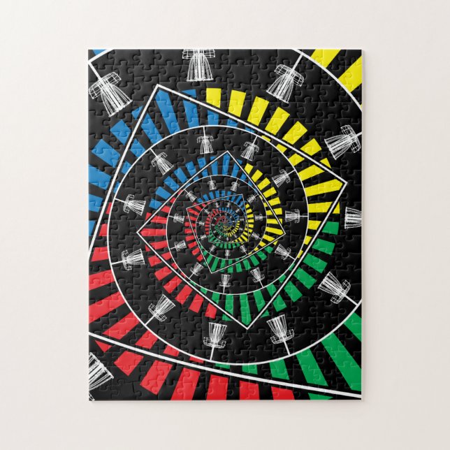 Puzzle Cajas de golf de disco giratorio (Vertical)