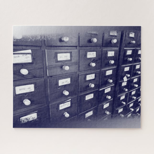 Puzzle Cajones de biblioteca antiguos (Horizontal)